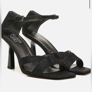 FRANCO SARTO RANIA 2 STILETTO CUT-OUT HEELS BLACK NEW 9 MEDIUM